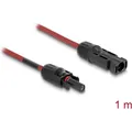 Produktbild: Delock DL4 Solar Kabel 4mm Stecker zu Buchse 1m rot (Solarkabel) (90972)