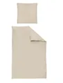 Produktbild: Irisette Bettwäsche Mako-Satin uni Bettwäsche Set uni Paris 8000 200 x 200 cm beige, Bettbezug Kopfkissenbezug Set kuschelig weich hochwertig