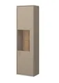 Produktbild: GERMANIA Stauraumvitrine 1 Tür, Steingrau / Navarra-Eiche Dekor - 55x210x35cm (BxHxT)