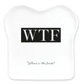 Produktbild: Grafik-Werkstatt Toast-Teller mit Spruch | Porzellan | WTF, Weiß, 14,5 x 15,5 cm