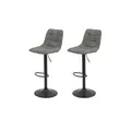 Produktbild: Barhocker 2er-Set  Rikki , grau , Maße (cm): B: 44 H: 91