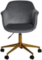 Produktbild: Jahnke Schreibtischstuhl SHELL WORX (1 St), Büro-/ Schreibtischstuhl, höhenverstellbar, Samt, Gestell in Gold-Look