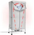 Produktbild: INNOVAGOODS Tragbarer elektrischer Wäschetrockner mit 2 Ebenen und Reißverschlus