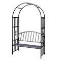 Produktbild: Rosenbogen Rosenspalier Torbogen Turin Rankbogen Rankhilfe mit Sitzbank