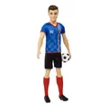 Produktbild: Barbie HCN15 - Ken Fußballspieler mit Ball - Puppen-Mann, brünette Haare 