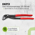 Produktbild: Knipex Cobra Wasserpumpenzange Profi-Qualität grau