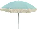 Produktbild: Sonnenschirm Strandschirm Schirm UV Schutz mit Fransen Tasche knickbar Ø 150 cm