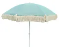 Produktbild: Meinposten Sonnenschirm Strandschirm Schirm UV Schutz mit Fransen Tasche knickbar Ø 150 cm, abknickbar