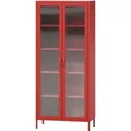 Produktbild: JAN NOWAK Wohnzimmer Vitrine ANGELO 185 x 80  x 45 cm Modern Rot