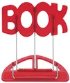 Produktbild: Wedo 21119902 Leseständer Book (aus Kunststoff, stufenlos verstellbar, vernickelte Bügel) rot, 31 x 17,5 x 0,5