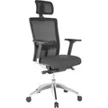Produktbild: hJh-OFFICE ASTRA LUX Netz Bürostuhl, Stoff / Netz schwarz, mit Kopfstütze und Armlehnen, 657501