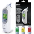 Produktbild: Braun Fieberthermometer Thermoscan 7 IRT6520, Kontakt-Messung mit Fieberalarm, 9 Stück