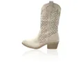 Produktbild: Nowaland Damen Cowboy Stiefel mit Cut-outs und Blockabsatz für Frühjahr/Sommer, seitlicher Reißverschluss und bequemes Innenfutter – ideal zu Kleid, Rock, Shorts oder Skinny-Jeans