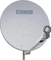 Produktbild: SCHWAIGER -SPI1000.0- Satellitenschüssel | 100 cm | SAT Antenne | mit LNB-Tragarm und Masthalterung | integrierte Kabelführung | Sat-Schüssel aus Aluminium | hellgrau