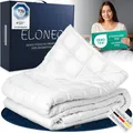 Produktbild: ELONEO Gewichtsdecke 200x200 cm mit 9 kg, Weighted Blanket aus 100% Baumwolle, Entspannungsdecke & Anti-Stress Therapiedecke