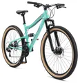 Produktbild: BIKESTAR Fully Mountainbike Shimano 21 Gang Schaltung, Scheibenbremse 27.5 Zoll Reifen | 17 Zoll Rahmen MTB Vollgefedert | Mint