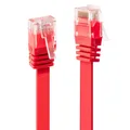 Produktbild: LINDY 47511 - Cat.6 Flachband-Patchkabel ungeschirmt - Rot - 1 m, 3 Stück