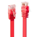 Produktbild: LINDY 47511 - Cat.6 Flachband-Patchkabel ungeschirmt - Rot - 1 m, 3 Stück 1m Rot