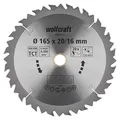 Produktbild: wolfcraft 6644000 | Handkreissägeblatt HM | Serie braun | 20 Zähne | ø165x20/16