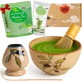 Produktbild: Matcha Set mit BIO Matcha Tee Pulver | Teeschale, Matchabesen & Halter | Bamboo