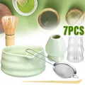 Produktbild: Matcha Tee-Set Deluxe mit Matcha-Schale, Bambus-Besen, Besenhalter, Dosierlöffel