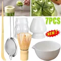 Produktbild: Matcha Tee-Set Deluxe mit Matcha-Schale, Bambus-Besen, Besenhalter, Dosierlöffel