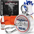 Produktbild: Magnetfischen Set - 700 KG 2 x 350kg - Ø94mm - Neodym Magnet mit Seil 20M & H...