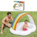 Produktbild: Intex 57141 Baby Kinder Pool Regenbogenwolke Planschbecken mit Dach 142x119cm