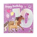 Produktbild: Depesche 11515-019 Zahlenkarte zum 10. Geburtstag mit Musik, veredelte Klappkarte mit originellem Innentext, inkl. Umschlag, Format 15,5 x 15,5 cm