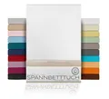 Produktbild: Beautex Spannbettlaken Spannbetttuch Bettlaken aus gekämmter Baumwolle Premium Jersey 160g/m², Jersey, Gummizug: rundum, (1 Stück)