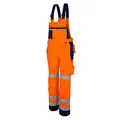 Produktbild: Qualitex Warnschutz-Latzhose Arbeits-Hose PRO MG 245 - orange/Marine - Größe: 58