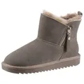 Produktbild: Winterboots »ALASKA Short Zip« Stiefel aus echtem Lammfell mit Reißverschluss, G-Weite (weit), Gr. 40, taupe Zip, , 41181809-40
