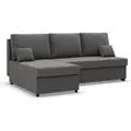 Produktbild: Ecksofa mit Schlaffunktion KEMI, Wohnzimmer Couch, Schlafcouch Ausziehbar, Grau - Grau