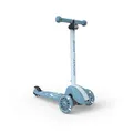 Produktbild: Scoot & Ride Highwaykick 3S Kinderroller ab 3 Jahren Höhenverstellbar 2-Fach Lenkung LED-Räder Zusammenklappbar Scooter für Kinder 96-130 cm (Steel)