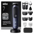 Produktbild: Braun All-in-One Fellpflegeset Serie 7, 15 in 1, ProBlade & AutoSense, 120 min, SkinGuard & Beard Fading, AquaGrip für Unterwasseranwendung, AIO7580, Designed in Germany - Blau