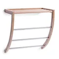 Produktbild: Zeller 13595 Handtuchregal 38 x 24 x 40 cm, Bamboo/Chrom