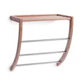 Produktbild: Zeller 13595 Handtuchregal 38 x 24 x 40 cm, Bamboo/Chrom