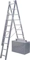Produktbild: Krause 033383 Aluminium Multifunktionsleiter inkl. Traverse Arbeitshöhe (max.): 5.40m Silber DIN EN 131 12kg
