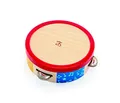 Produktbild: Hape Bunter Tamburin - Buntes Holz-Tamburin, sanfter Klang und motorischer Lernspaß, zur Förderung von Rhythmus, Kreativität & Motorik, Pädagogisches Musikinstrument, für Kinder ab 12 Monaten