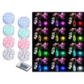 Produktbild: Lunartec Pool Licht: 8er-Set RGB-LED-Unterwasserleuchten mit Fernbedienung, IP68