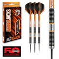 Produktbild: RED DRAGON Darts – Amberjack 18 Serie 24g Stahlspitze Dart-Set mit Dart Flüge und Dart Schäften