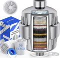 Produktbild: 36 Stufen Duschfilter mit Lüfterblättern, Vitamin C E Kalkfilter Dusche mit 2 F