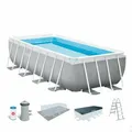 Produktbild: Schwimmbad Abnehmbar Intex Prism Frame 488 x 244 x 107 cm 10.874 l Grau
