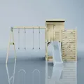 Produktbild: Spielturm Björn Aus Holz In Blaukinderschaukel - Polarplay