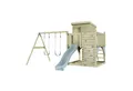 Produktbild: OutdoorToys Spielturm Björn, aus Holz in Eisblau mit Kinderschaukel & Rutsche, Kletterwand
