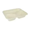 Produktbild: Greenbox Menüschalen, Zellulose, natur, 950 ml, 3-geteilt DFC096301 , 1 Packung = 110 Stück