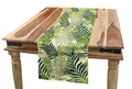 Produktbild: ABAKUHAUS Frühling Tischläufer, Tropic exotische Palmen, Esszimmer Küche Rechteckiger Dekorativer Tischläufer, 40 x 180 cm, Grün Ecru