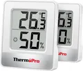 Produktbild: ThermoPro TP49-2 Digitales Hygrometer Raumthermometer Temperaturmonitor 2 Stück