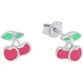 Produktbild: Prinzessin Lillifee Paar Ohrstecker Kirschen-Design grün|rosa|silberfarben
