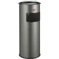 Produktbild: WESCO Standascher 50 in NEUSILBER inklusive Abfallvolumen 50 Liter / Mülleimer / Ascher - Silber/Rot/Grau